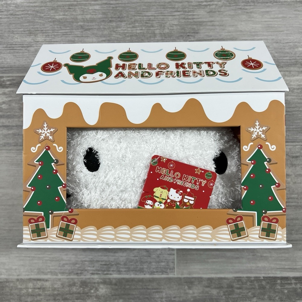 Sanrio‎ Hello Kitty Christmas Gingerbread House Nogginz Face Pillow Plush, NWT